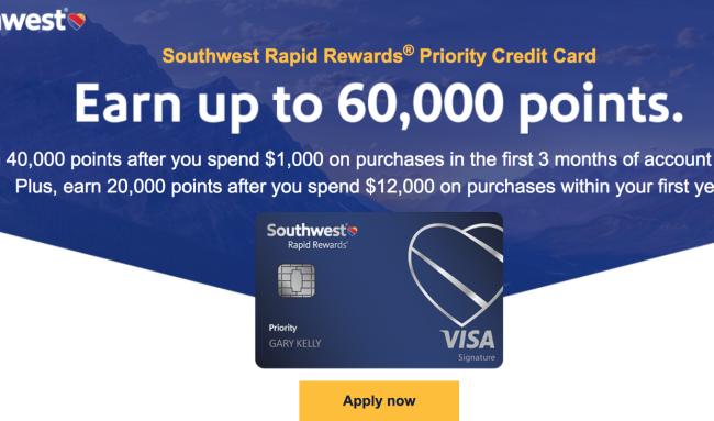 southwest airlines companion pass credit card bonus